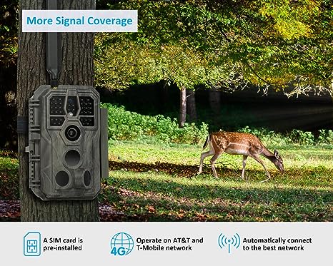 GardePro X50 - Cámara de Caza con Envío de imágenes al móvil 4G