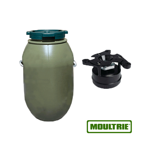 Pack Completo Dispensador Automático Moultrie All in one con Bidón 60 litros 