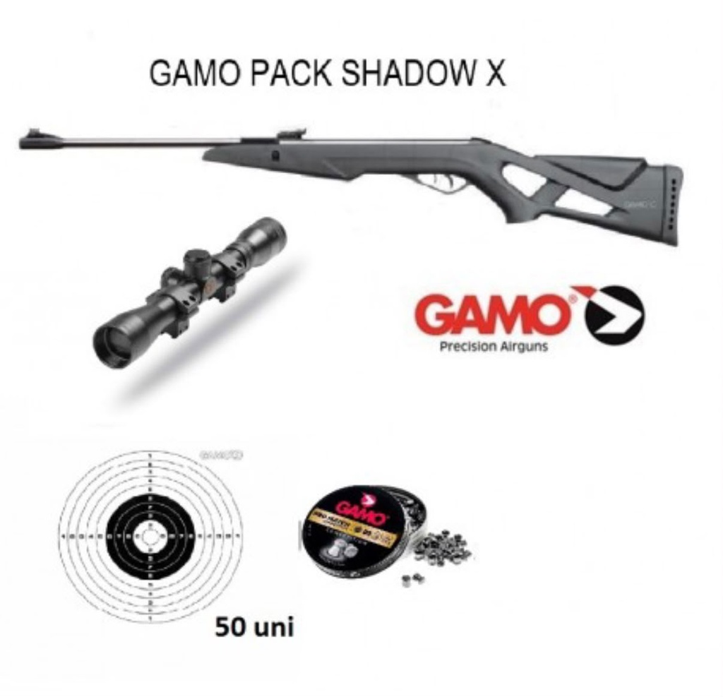 Gamo Combo Shadow X + Visor 4x32WR  - Carabina Aire Comprimido + Visor 