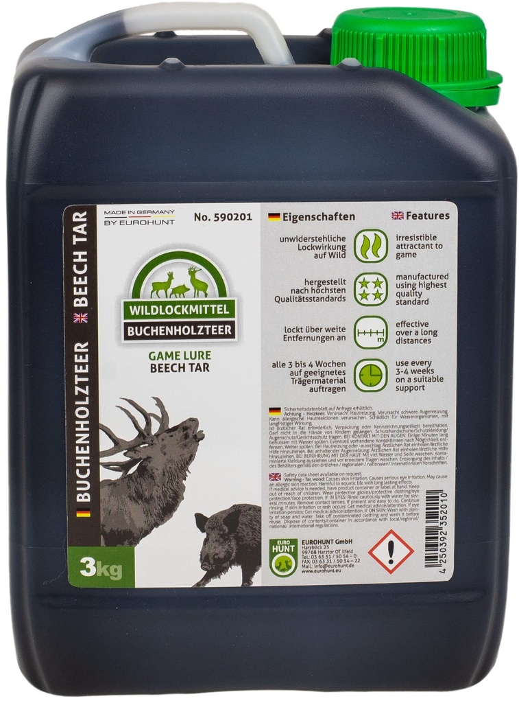 Eurohunt Resina de Haya 3KG para Jabalí  y Ciervo