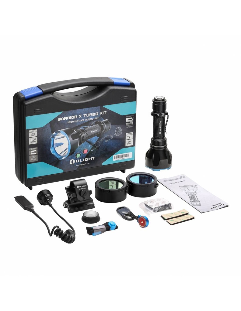 Olight Warrior X Turbo + Kit Caza - Linterna de Caza