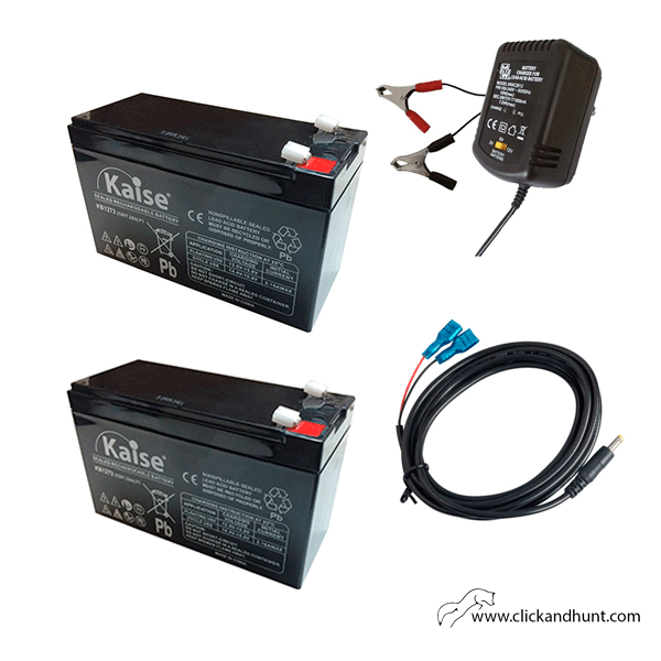 Pack Batería 12V con Cable conexión y cargador 