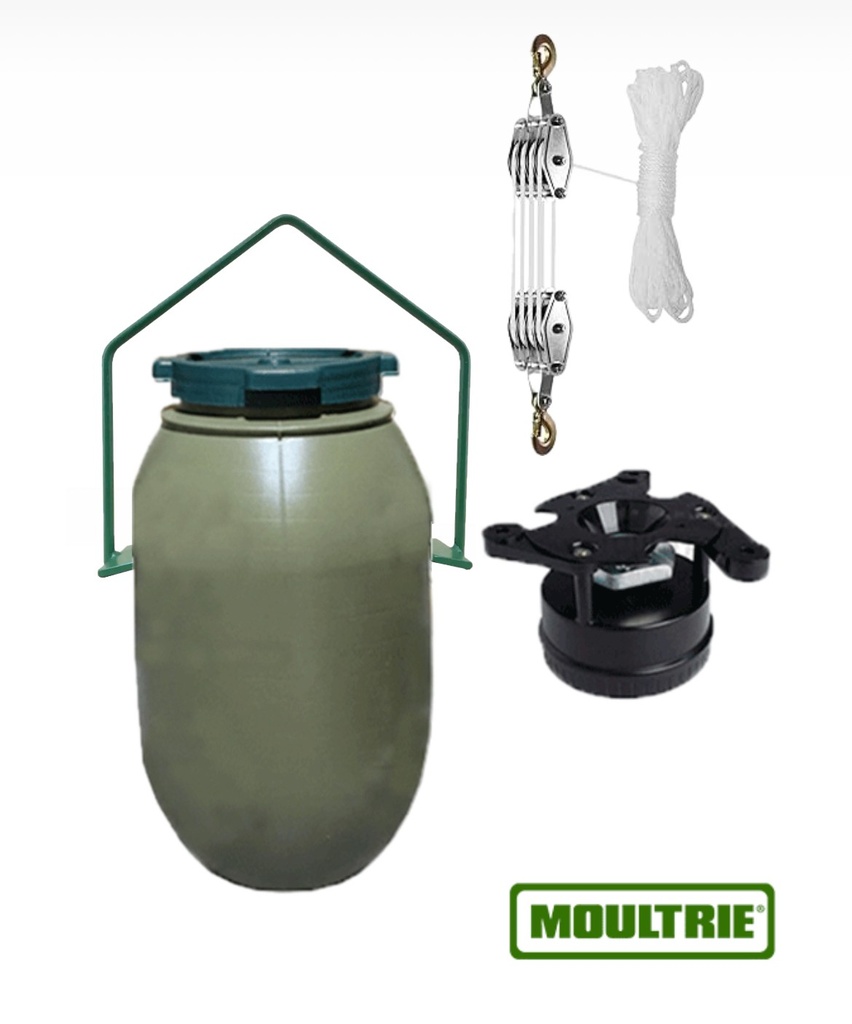 Pack Completo Dispensador Automático Moultrie All in one con Bidón 60 litros 