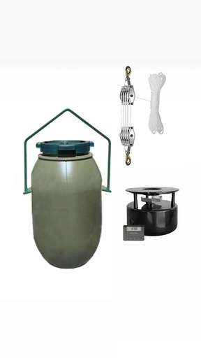 Comedero de Caza - Dispensador Automático HU32 con Bidón 60 litros 