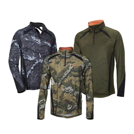 Swedteam Half-Zip Alpha Antibite - Camiseta Manga Larga anti garrapatas